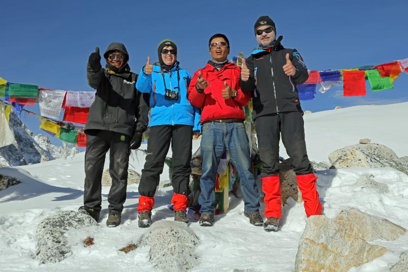 Unser Team auf dem Larkya